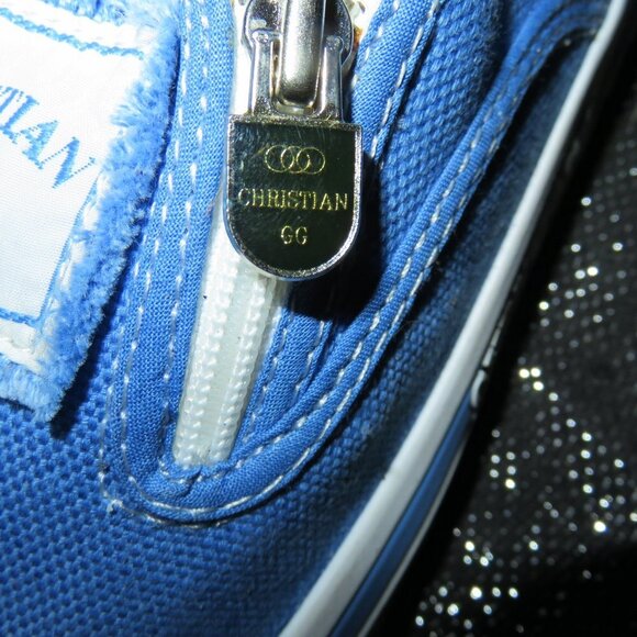 BOGO Christian Gigi Korean Loafer Wedges Boho Blue Canvas Slip On's 260 or US 9 - Picture 3 of 10